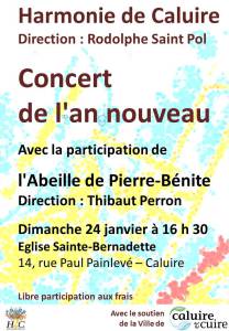 Dimanche 24 janvier : concert de l’An Nouveau