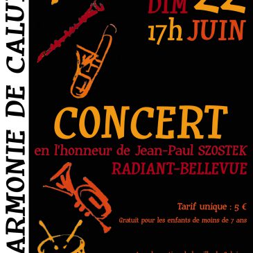 Concert en l’honneur de Jean-Paul Szostek, 22 juin 2014 à 17 h, Radiant-Bellevue