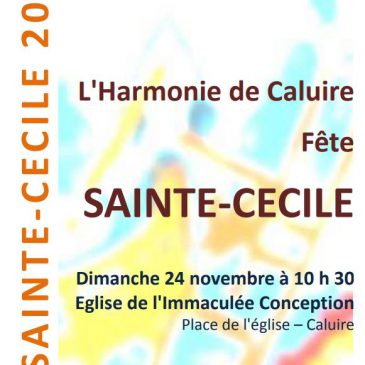 Concert de la Sainte Cécile, dimanche 24 novembre 2013 à 10 h 30