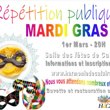 Mardi gras – Répétition publique – 1er mars 2022